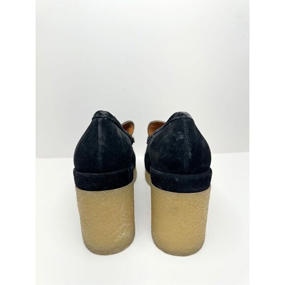 Marc Fisher Lina Platform Loafer 8.5 Suede Penny Light Black Slip On Shoes - Picture 5 of 9